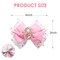 Birthday Hair Bow for Baby Girls 1 2 3 4 5 6 Years Sprinkle Decorations Confetti Ice Cream Party Pink Hair Accessories for 6th Birthday